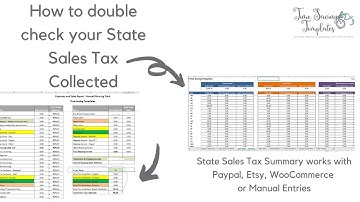 How to Track Sales Tax by State, State Sales Tax Template