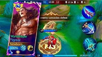 8000 Matches TIGREAL goes FULL DAMAGE build in MLBB RANKED | MLBB |#mlbb #tigrealmobilelegends #ml 