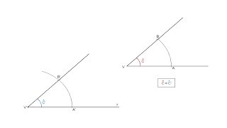 How to copy an angle using a compass