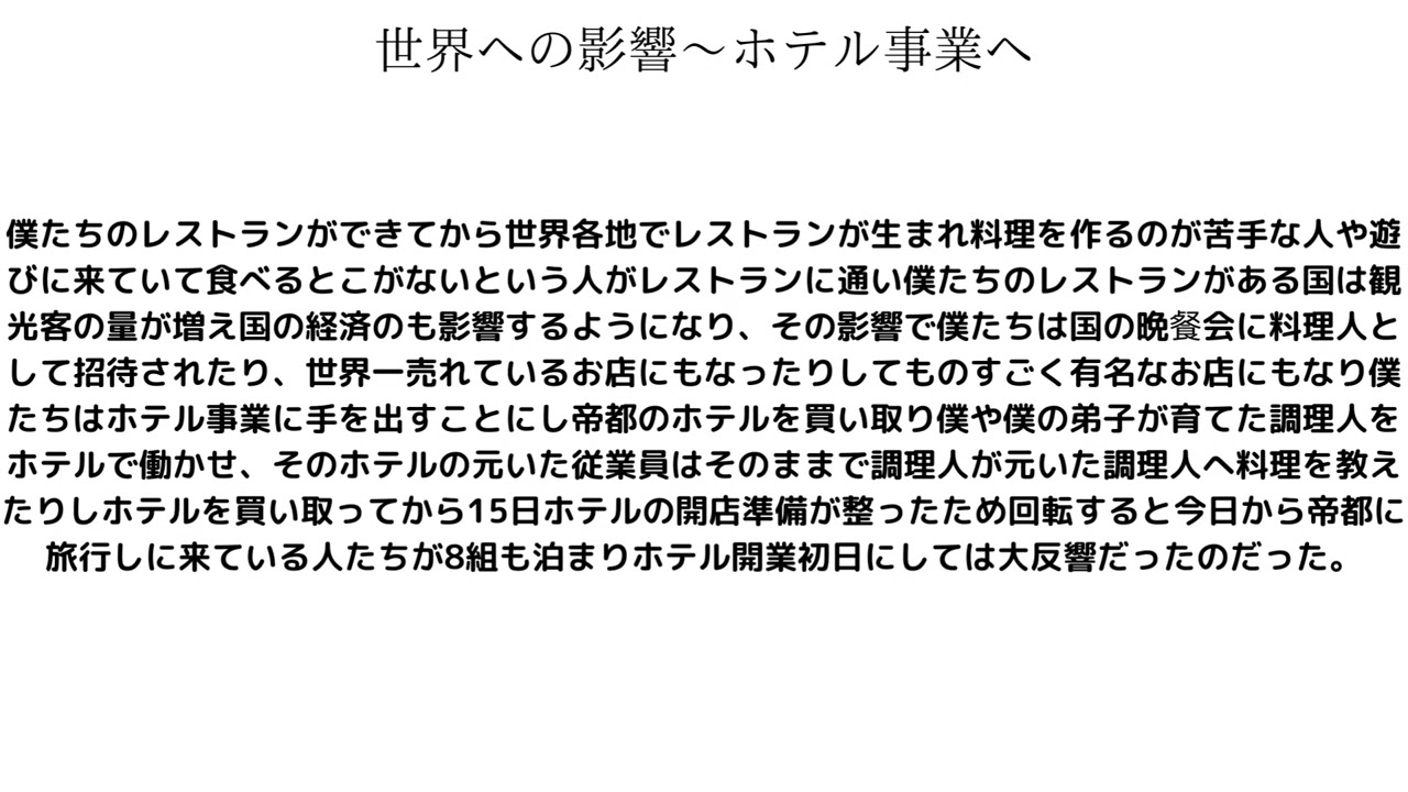【自分で作った小説】異世界でミュウラン三つ星の調理人の作るレストラン 