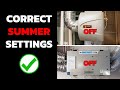 Air to Air Exchanger and Humidifier Summer Setting