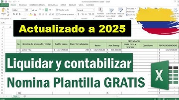 LIQUIDAR y CONTABILIZAR NOMINA en Excel 2025 💻 PLANTILLA GRATIS 😮 EJEMPLO con Salario Mínimo