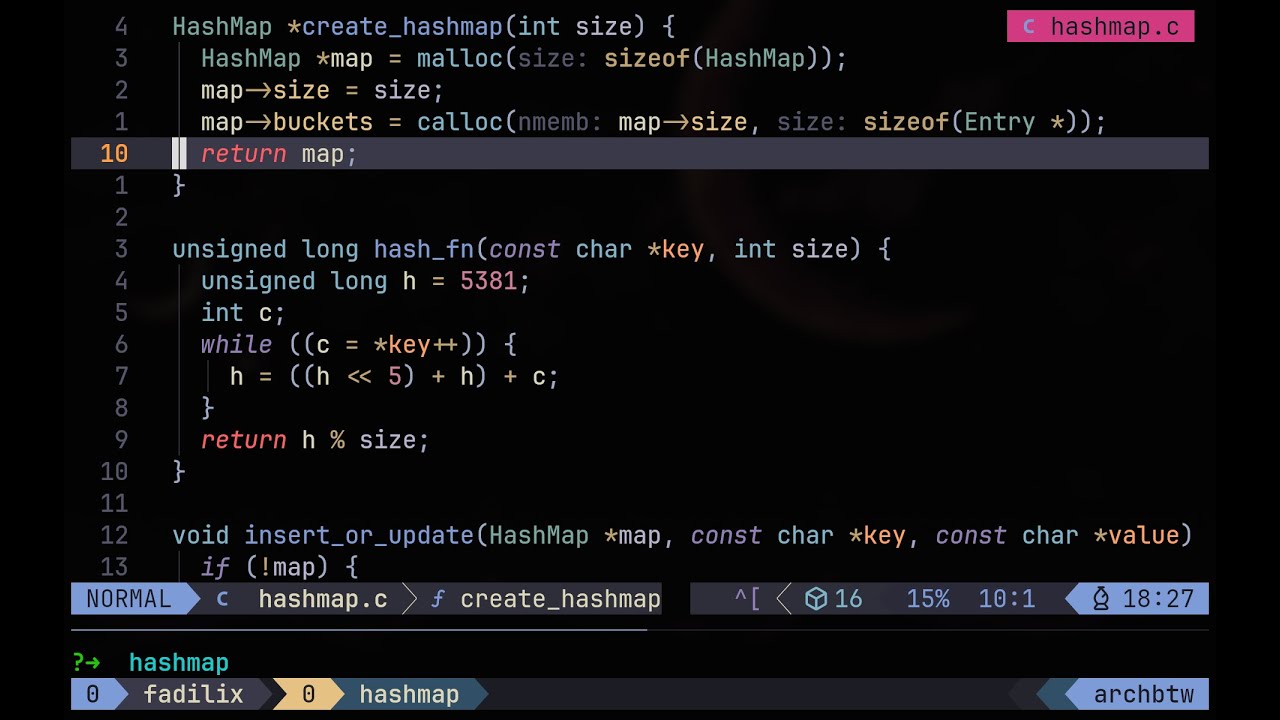 building a hashmap from scratch in C