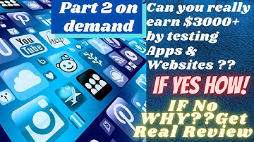 Make money online testing Apps websites part 2