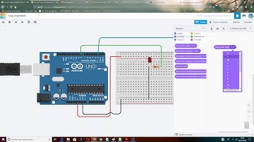 Simulación en Tinkercad de pulsador y led