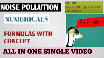 NOISE POLLUTION NUMERICALS ☆ SINGLE SHOT VIDEO #environmentalscience #ugcnet #noise #csirnet