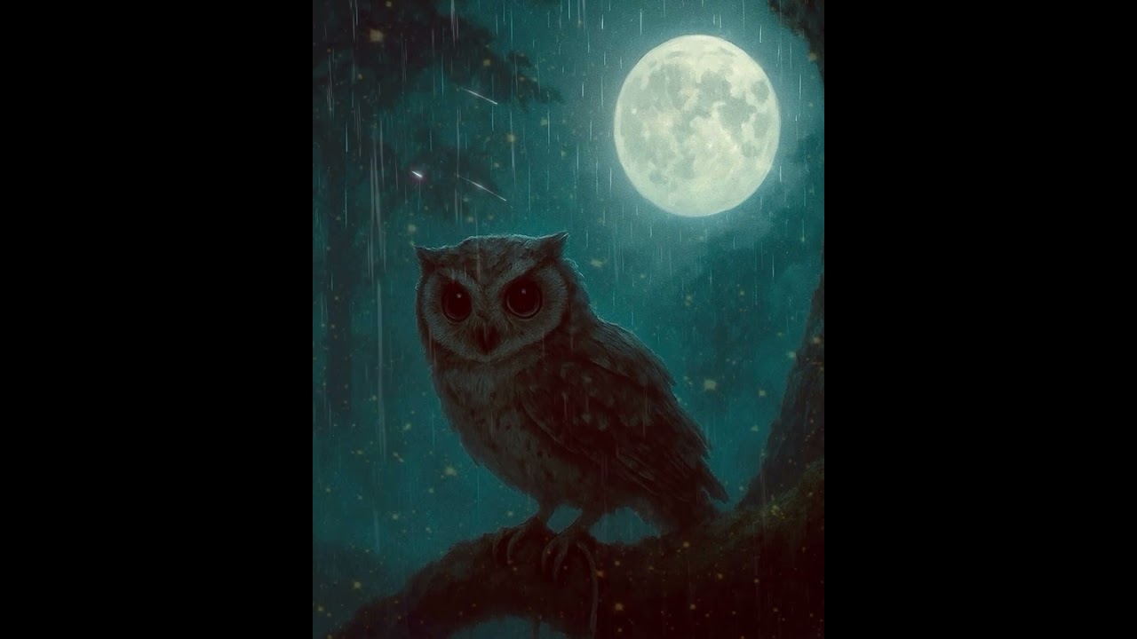 🌙 Misty Forest Rain Beneath the Moon 