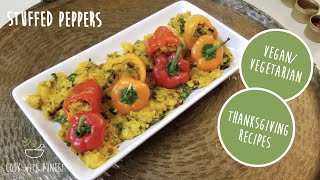 HOW TO MAKE VEGETARIAN STUFFED PEPPERS | Indian Style | THANKSGIVING RECIPES | Quick & Easy Recipe