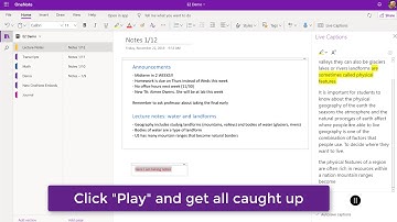 OneNote Live Captions 1