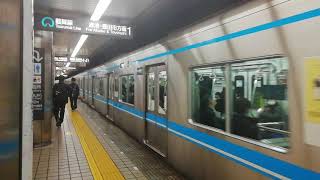 名古屋市交通局鶴舞線新型車両N3000形N3111H21記号豊田市行八事1番線発車