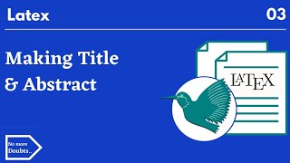 Making Title & Abstract in article and report|title and abstract in single pages