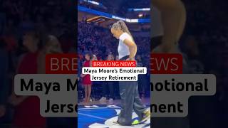 Maya Moore gets emotional during her Minnesota Lynx jersey retirement. screenshot 5