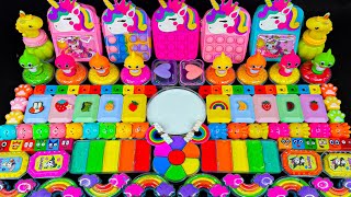 Rainbow Slime Mixing ASMR 🌈 | Unicorn pop it, Pony \& Glitter Slime | Best Slime Video