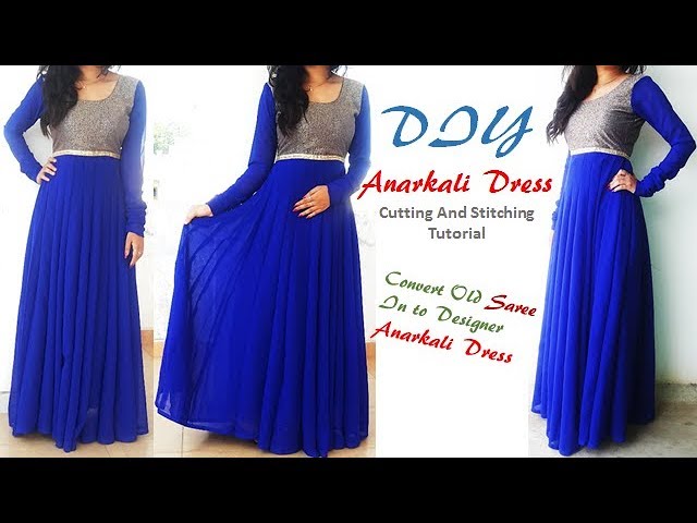 DIY Anarkali Dress with Border | Anarkali Pattern,Cutting & Sewing Part 2 -  YouTube