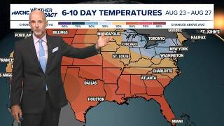 Heat and humidity stretches until Friday