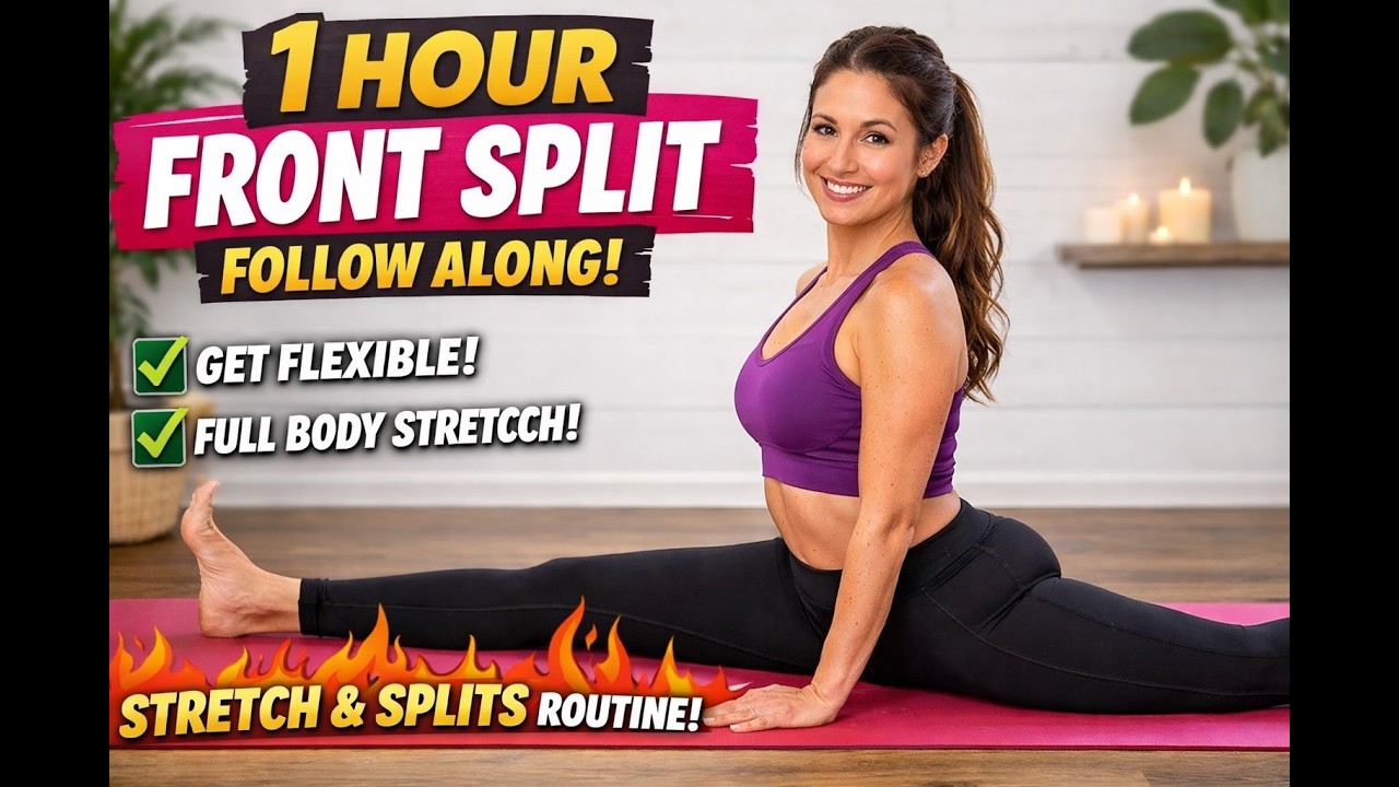 Front Split in 60 Minutes 🔥 Follow Along Stretch Routine (All Levels ...