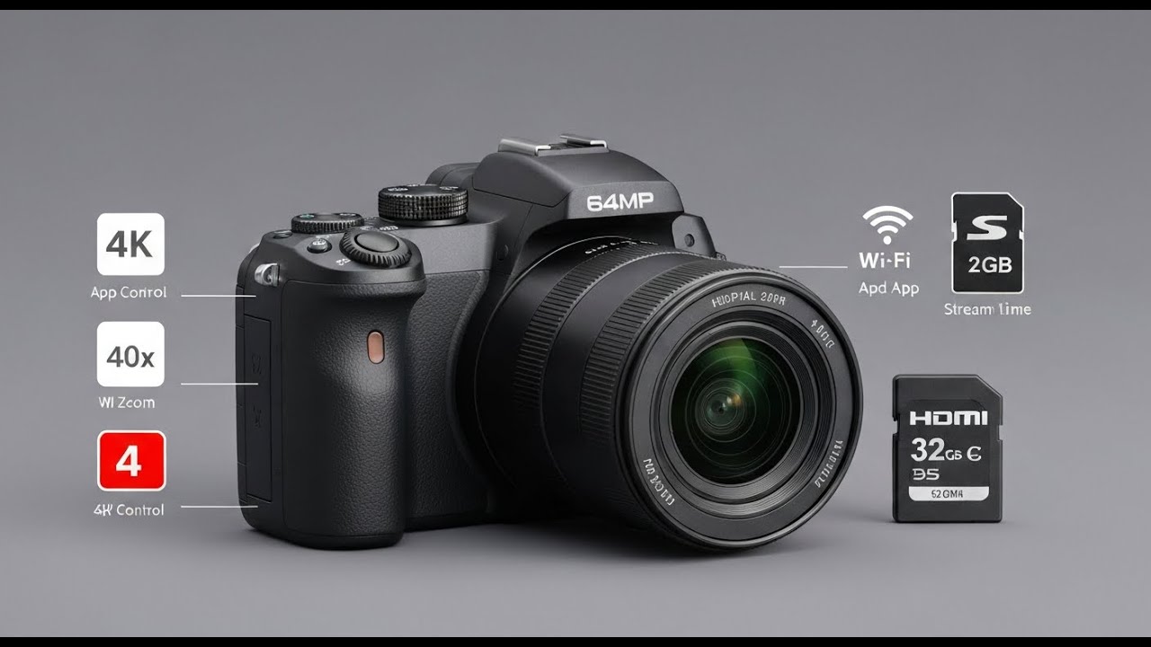 64MP 4K Vlogging Camera Review 💖 Best Valentine’s Day Gift for YouTubers | 40X Zoom WiFi Camera