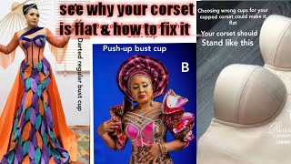 How to do tightening on bra cup to avoid your corset getting flat