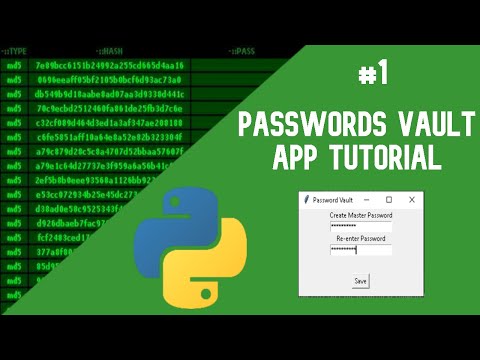 Python Tutorial: Create a Passwords Vault App #1 | GUI & Login Database