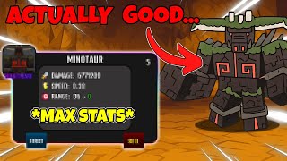 NEW MINOTAUR SHOWCASE!! ACTUALLY GOOD! (THE HOUSE TD)