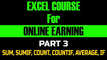 EXCEL | SUM, SUMIF, COUNT, COUNTIF, AVERAGE, IF | Free Training | Part 2 |  @Khaliq Mirza Official