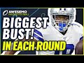 BIGGEST BUSTS From Every Round Fantasy Football 2021