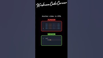 Junior VS Senior #html #coding #shorts