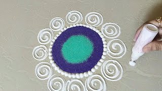 rangoli designs for navratri| simple rangoli design for diwali 2020|sanskar bharti rangoli