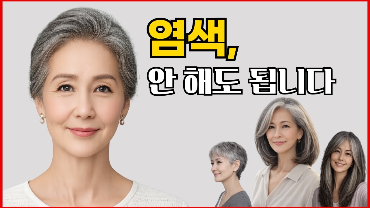 염색 안 해도 예쁜 중년 헤어 스타일 모음