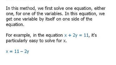Algebra: Two Equations, Two Unknowns - I