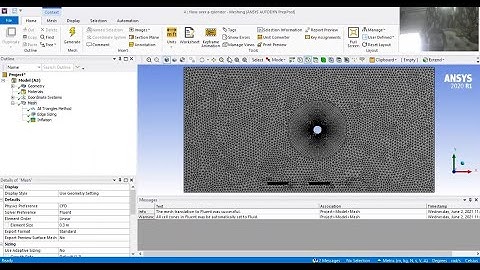 Flow over a cylinder part 2 Ansys 2020 R1