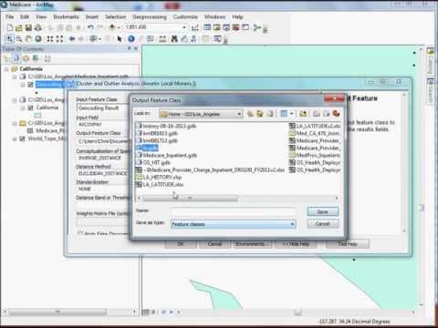 GIS Tutorial: Using the Local Morans I statistic to analyze hospital charges in ArcMap