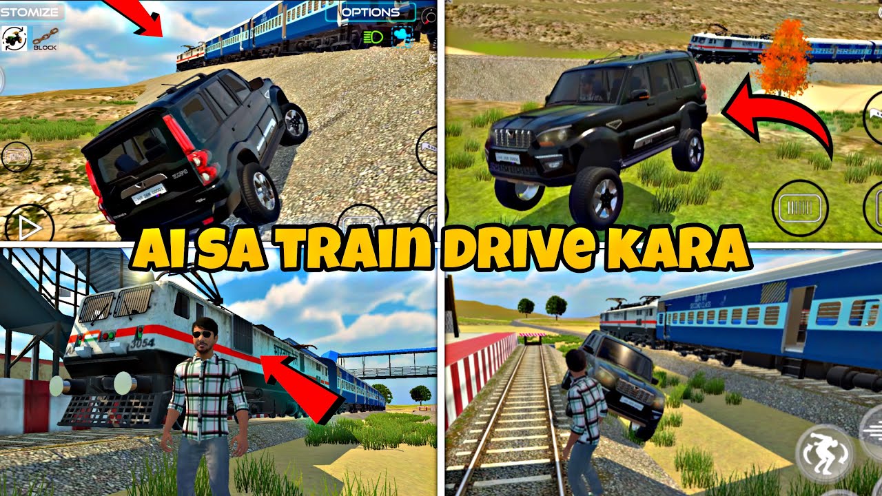 Ai sa train 🚂 drive kara Indian vehicles simulator 3d 