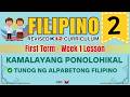 FILIPINO 2 | KAMALAYANG PONOLOHIKAL | WEEK 1 LESSON | FIRST TERM | REVISED CURRICULUM
