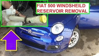 Windshield Washer Reservoir Replacement on FIAT 500 2008 - 2015