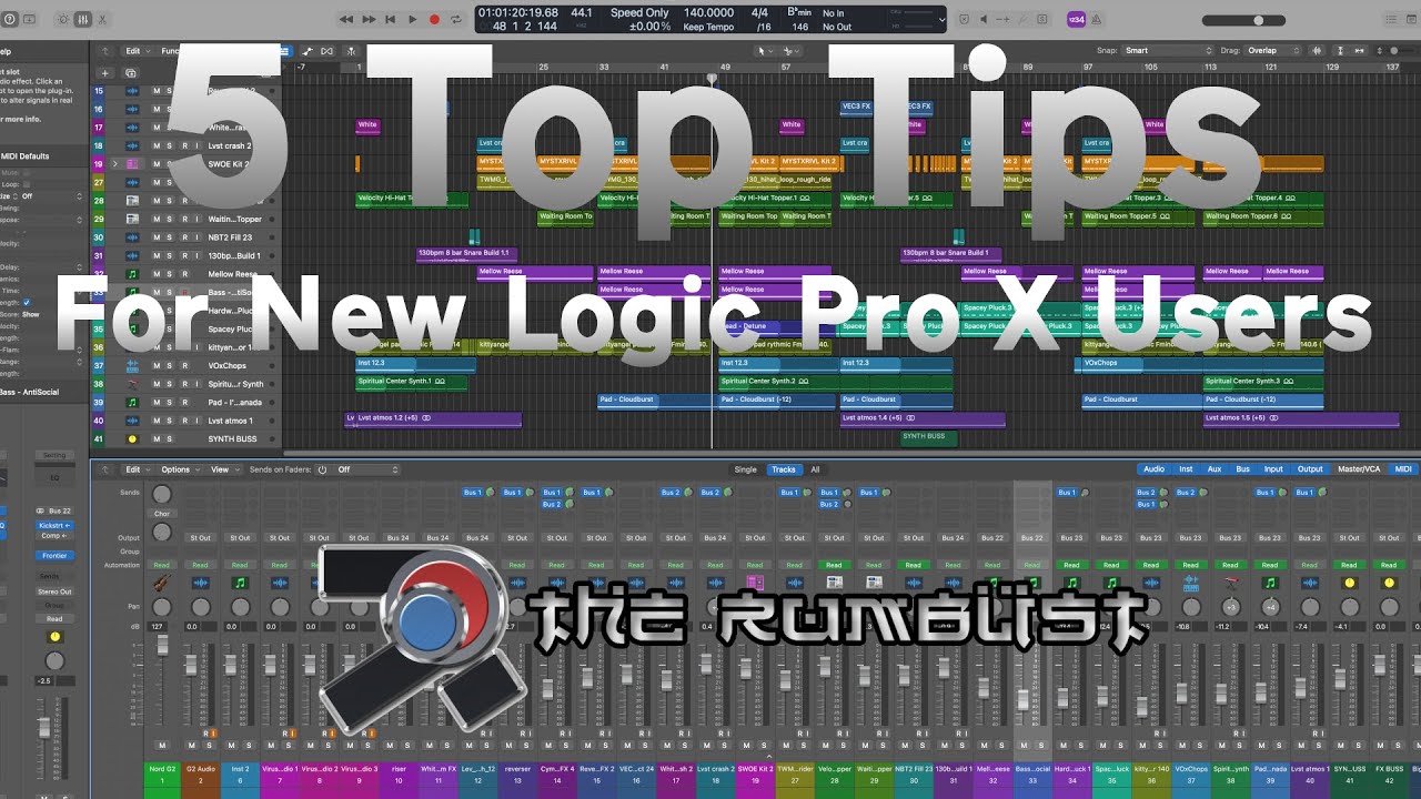 5 Top Tips for New Logic Pro X Users (The Rumblist) YouTube