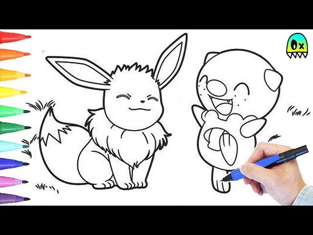 Pokémon coloring book pages for kids speed coloring Pikachu and