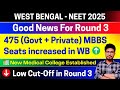 🔥 WB MBBS Seats increased in Round 3 📈 New Medical College Added 🏨 Category Wise Seat Matrix ✅️