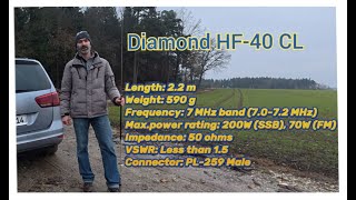 видео: Diamond HF-40 CL мобильная антенна для 7 MHZ картинка: Diamond HF-40 CL мобильная антенна для 7 MHZ