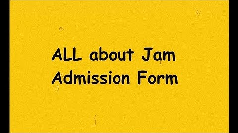 Jam Admission Form (How to fill Jam Admission Form) ,Checked by IITJAM Accessors