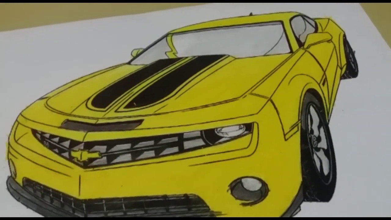 Colorindo Camaro Amarelo Eu Pintando e Eu Desenhando Camaro Amarelo ...