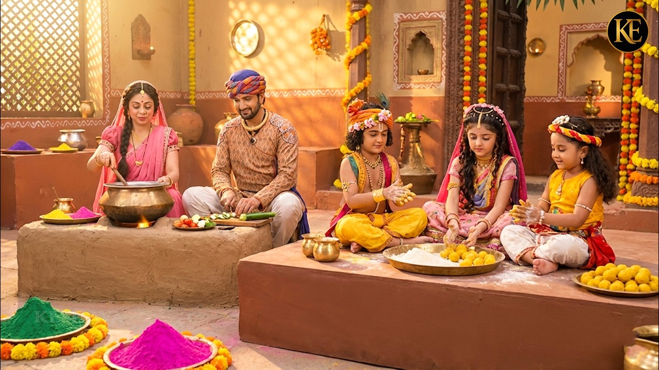 परिवार संग राधा-यशोदा की खास होली लीला  || YMKN || Shree Krishan||