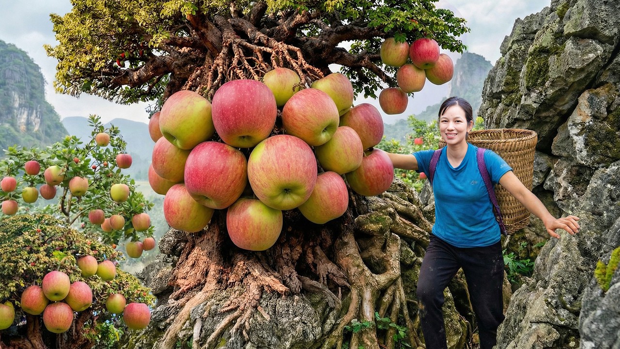 Harvesting Rare Wild Swiss Apples in Forest | Sold Out Fast at the Roadside Market