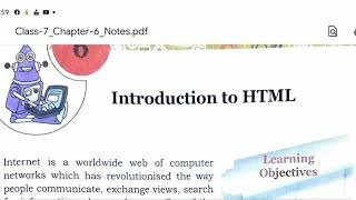Class-7,Chapter-6(Introduction to HTML)