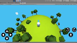 Unity3d Move Player On Gravity Sphere World With Button