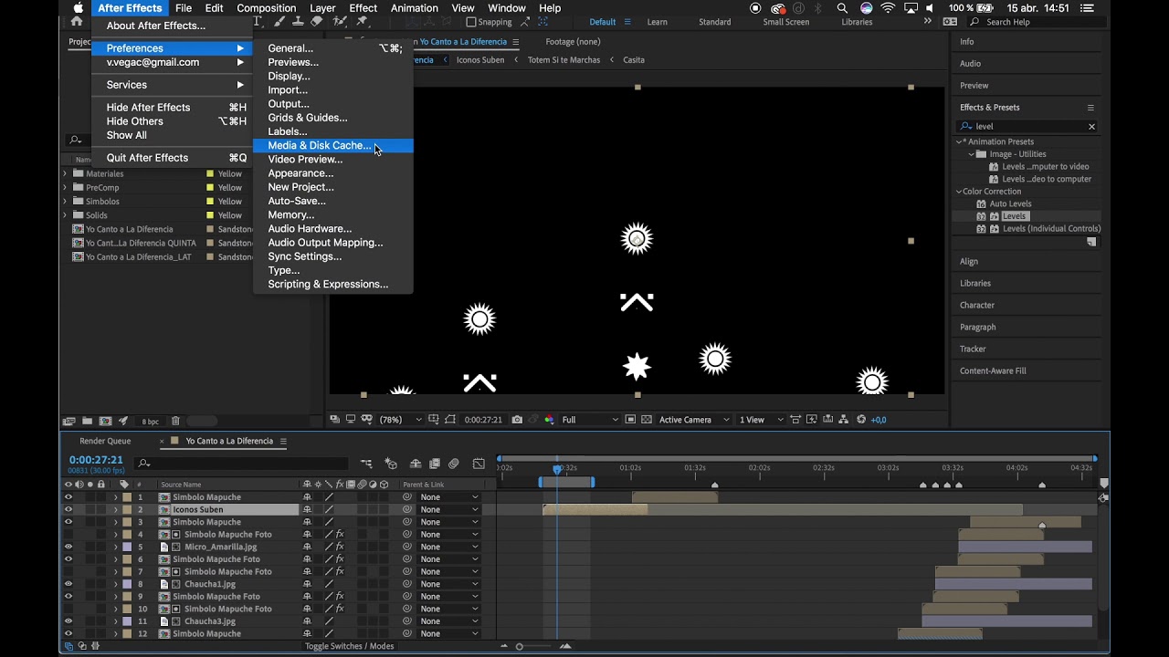 Tutoriales After Effects: E.04  Memoria Caché