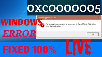 FIXED 😱WINDOWS ERROR "Application Error 0xc0000005 And Access Violation Error [LIVE] Windows 7/8/10