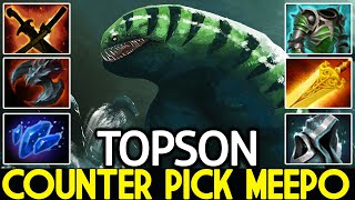 TOPSON [Tidehunter] Unexpected Mid Counter Pick Meepo Dota 2