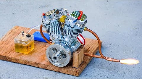 Mini V-Twin Engine Four-stroke Test