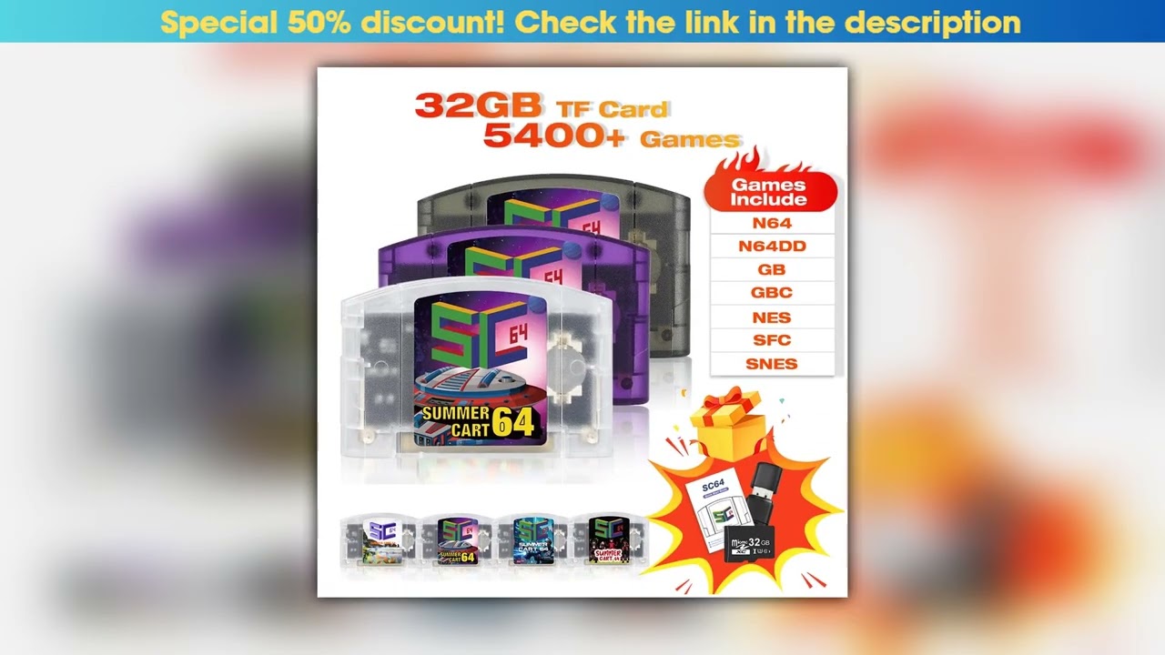 SummerCart64 Open Source N64 Game Card For Nintendo 64 Game Console With Simulator Function